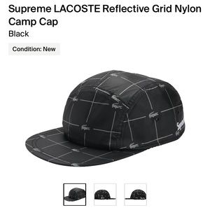 Black lacoste supreme hat